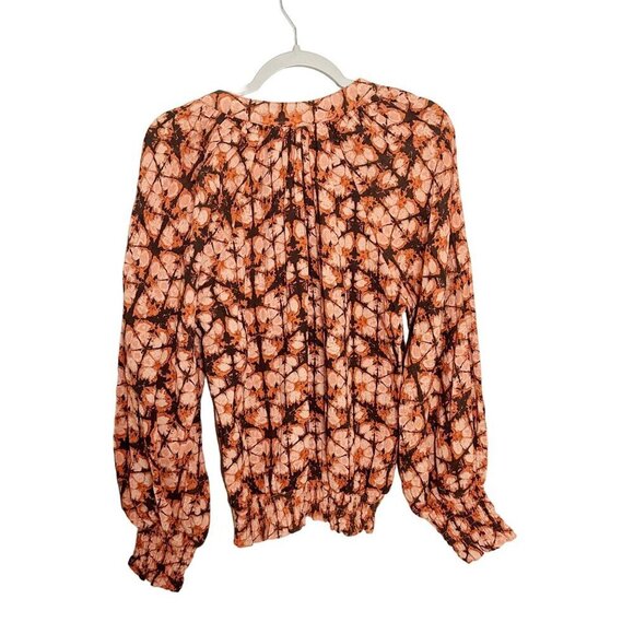 Anthropologie Elizabeth Peasant Top Orange Red Porridge Size Small NEW - Picture 3 of 6